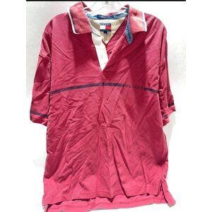 Tommy Hilfiger Men's Red Polo XL Vintage